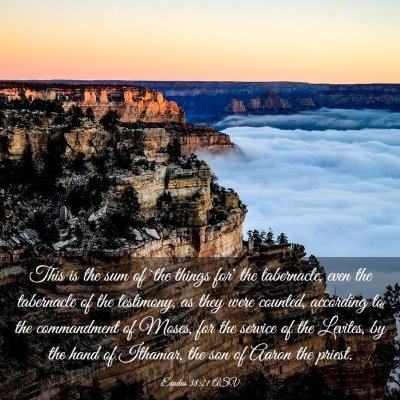 Picture 03 - Exodus 38:21 ASV - This is the sum of `the things for' the - Bible Verse Picture