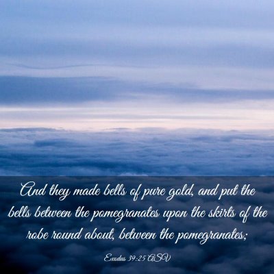 Picture 03 - Exodus 39:25 ASV - And they made bells of pure gold, and put the - Bible Verse Picture