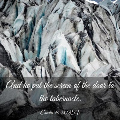 Picture 03 - Exodus 40:28 ASV - And he put the screen of the door to the - Bible Verse Picture