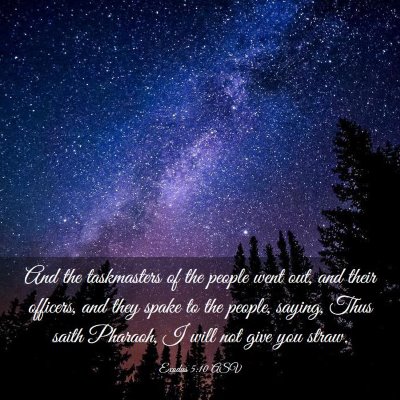 Picture 03 - Exodus 5:10 ASV - And the taskmasters of the people went out, and - Bible Verse Picture