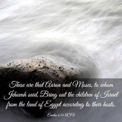Picture 03 - Exodus 6:26 ASV - These are that Aaron and Moses, to whom Jehovah - Bible Verse Picture