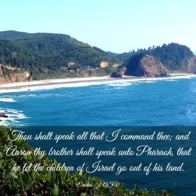 Picture 03 - Exodus 7:2 ASV - Thou shalt speak all that I command thee; and - Bible Verse Picture