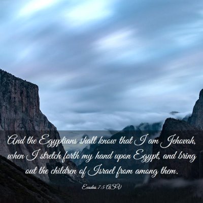 Picture 03 - Exodus 7:5 ASV - And the Egyptians shall know that I am Jehovah, - Bible Verse Picture