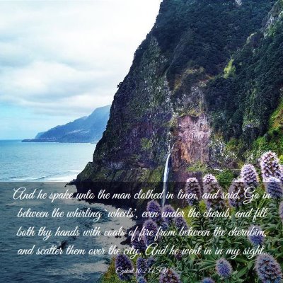 Picture 03 - Ezekiel 10:2 ASV - And he spake unto the man clothed in linen, and - Bible Verse Picture