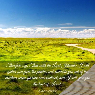 Picture 03 - Ezekiel 11:17 ASV - Therefore say, Thus saith the Lord Jehovah: I - Bible Verse Picture