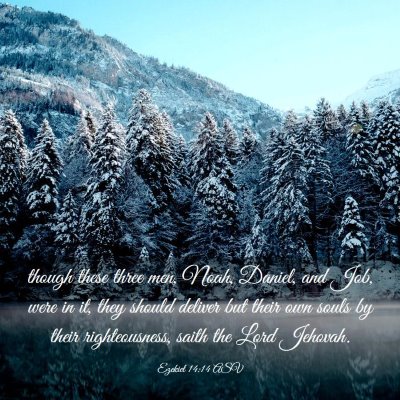Picture 03 - Ezekiel 14:14 ASV - though these three men, Noah, Daniel, and Job, - Bible Verse Picture