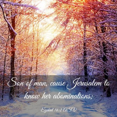 Picture 03 - Ezekiel 16:2 ASV - Son of man, cause Jerusalem to know her - Bible Verse Picture