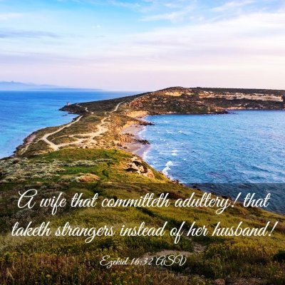 Picture 03 - Ezekiel 16:32 ASV - A wife that committeth adultery! that taketh - Bible Verse Picture