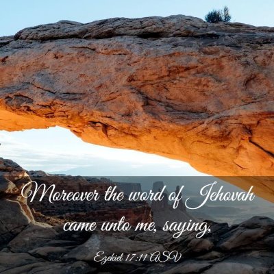 Picture 03 - Ezekiel 17:11 ASV - Moreover the word of Jehovah came unto me, - Bible Verse Picture