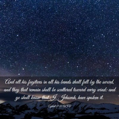 Picture 03 - Ezekiel 17:21 ASV - And all his fugitives in all his bands shall fall - Bible Verse Picture