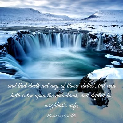 Picture 03 - Ezekiel 18:11 ASV - and that doeth not any of those `duties', but - Bible Verse Picture