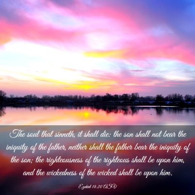 Picture 03 - Ezekiel 18:20 ASV - The soul that sinneth, it shall die: the son - Bible Verse Picture