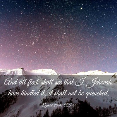 Picture 03 - Ezekiel 20:48 ASV - And all flesh shall see that I, Jehovah, have - Bible Verse Picture