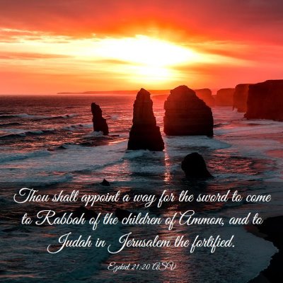 Picture 03 - Ezekiel 21:20 ASV - Thou shalt appoint a way for the sword to come to - Bible Verse Picture