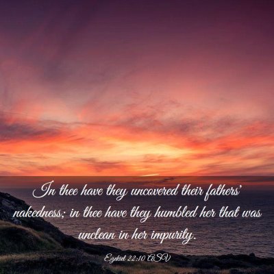 Picture 03 - Ezekiel 22:10 ASV - In thee have they uncovered their fathers' - Bible Verse Picture