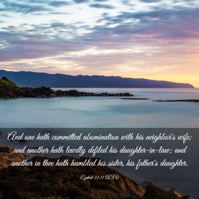 Picture 03 - Ezekiel 22:11 ASV - And one hath committed abomination with his - Bible Verse Picture