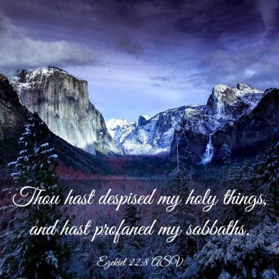 Picture 03 - Ezekiel 22:8 ASV - Thou hast despised my holy things, and hast - Bible Verse Picture