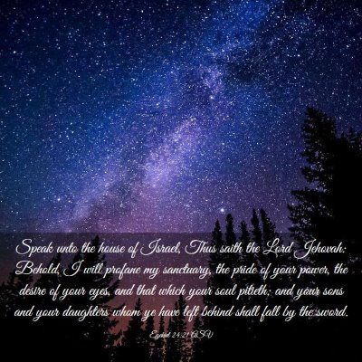 Picture 03 - Ezekiel 24:21 ASV - Speak unto the house of Israel, Thus saith the - Bible Verse Picture