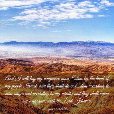 Picture 03 - Ezekiel 25:14 ASV - And I will lay my vengeance upon Edom by the hand - Bible Verse Picture