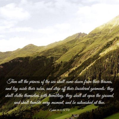 Picture 03 - Ezekiel 26:16 ASV - Then all the princes of the sea shall come down - Bible Verse Picture