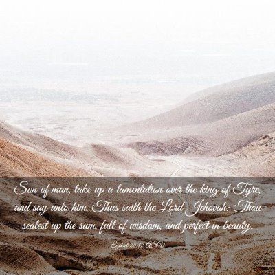 Picture 03 - Ezekiel 28:12 ASV - Son of man, take up a lamentation over the king - Bible Verse Picture
