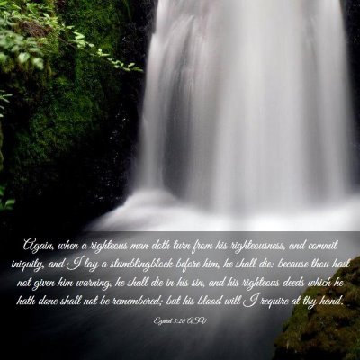 Picture 03 - Ezekiel 3:20 ASV - Again, when a righteous man doth turn from his - Bible Verse Picture