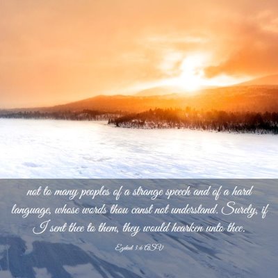 Picture 03 - Ezekiel 3:6 ASV - not to many peoples of a strange speech and of a - Bible Verse Picture