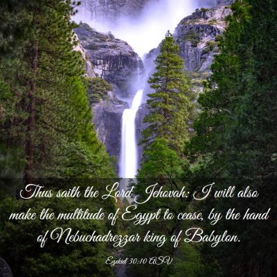 Picture 03 - Ezekiel 30:10 ASV - Thus saith the Lord Jehovah: I will also make the - Bible Verse Picture
