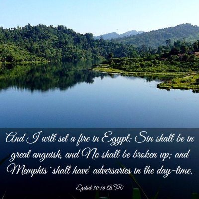Picture 03 - Ezekiel 30:16 ASV - And I will set a fire in Egypt: Sin shall be in - Bible Verse Picture