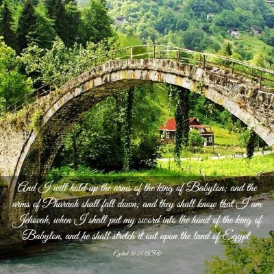 Picture 03 - Ezekiel 30:25 ASV - And I will hold up the arms of the king of - Bible Verse Picture