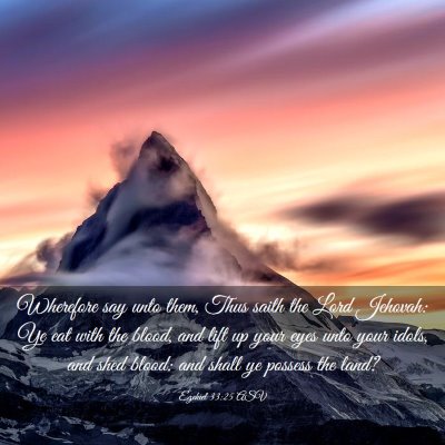Picture 03 - Ezekiel 33:25 ASV - Wherefore say unto them, Thus saith the Lord - Bible Verse Picture