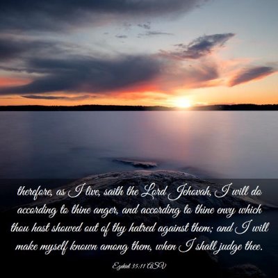 Picture 03 - Ezekiel 35:11 ASV - therefore, as I live, saith the Lord Jehovah, I - Bible Verse Picture