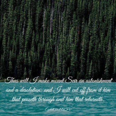 Picture 03 - Ezekiel 35:7 ASV - Thus will I make mount Seir an astonishment and a - Bible Verse Picture