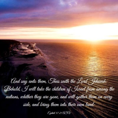 Picture 03 - Ezekiel 37:21 ASV - And say unto them, Thus saith the Lord Jehovah: - Bible Verse Picture