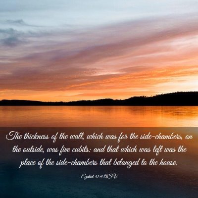 Picture 03 - Ezekiel 41:9 ASV - The thickness of the wall, which was for the - Bible Verse Picture