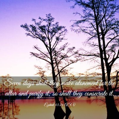 Picture 03 - Ezekiel 43:26 ASV - Seven days shall they make atonement for the - Bible Verse Picture