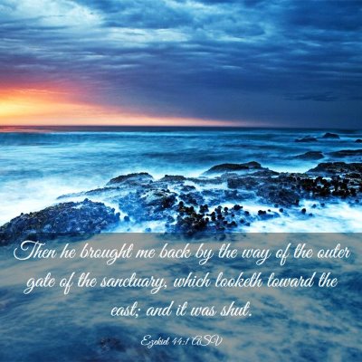 Picture 03 - Ezekiel 44:1 ASV - Then he brought me back by the way of the outer - Bible Verse Picture