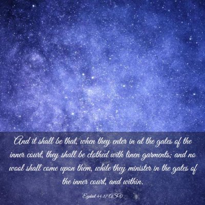 Picture 03 - Ezekiel 44:17 ASV - And it shall be that, when they enter in at the - Bible Verse Picture