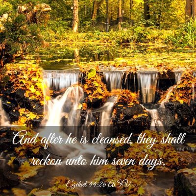 Picture 03 - Ezekiel 44:26 ASV - And after he is cleansed, they shall reckon unto - Bible Verse Picture