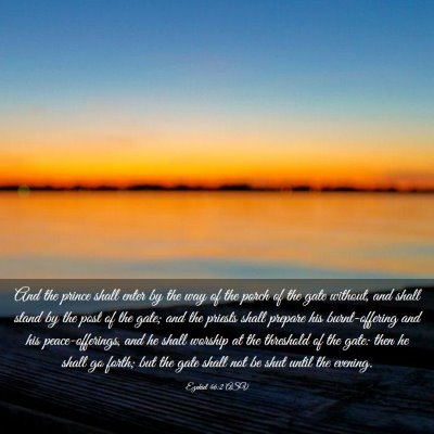 Picture 03 - Ezekiel 46:2 ASV - And the prince shall enter by the way of the - Bible Verse Picture