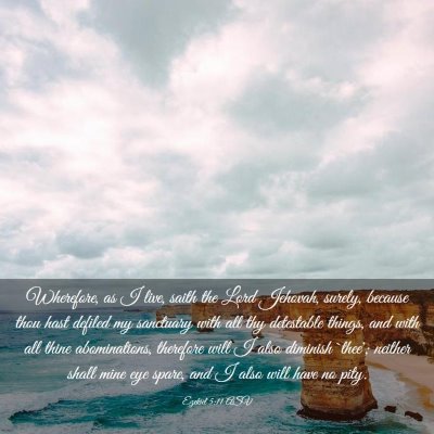 Picture 03 - Ezekiel 5:11 ASV - Wherefore, as I live, saith the Lord Jehovah, - Bible Verse Picture