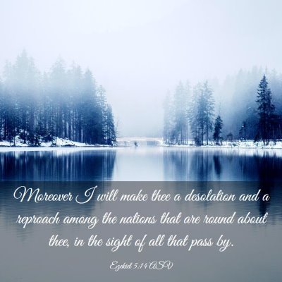 Picture 03 - Ezekiel 5:14 ASV - Moreover I will make thee a desolation and a - Bible Verse Picture
