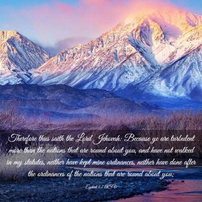 Picture 03 - Ezekiel 5:7 ASV - Therefore thus saith the Lord Jehovah: Because ye - Bible Verse Picture