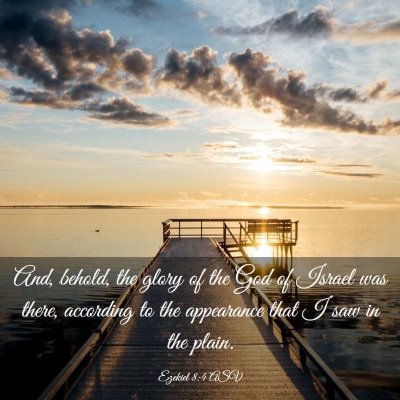 Picture 03 - Ezekiel 8:4 ASV - And, behold, the glory of the God of Israel was - Bible Verse Picture