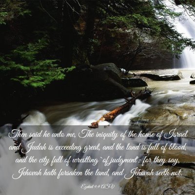 Picture 03 - Ezekiel 9:9 ASV - Then said he unto me, The iniquity of the house - Bible Verse Picture
