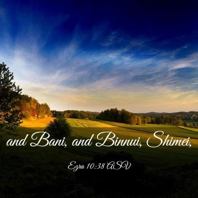 Picture 03 - Ezra 10:38 ASV - and Bani, and Binnui, - Bible Verse Picture
