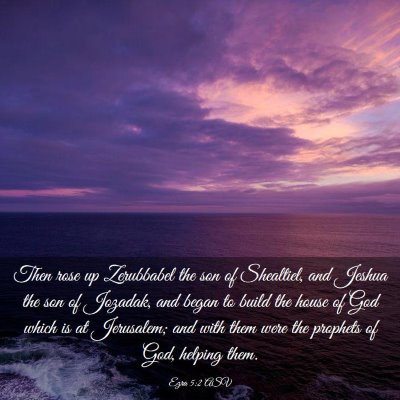 Picture 03 - Ezra 5:2 ASV - Then rose up Zerubbabel the son of Shealtiel, and - Bible Verse Picture