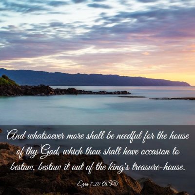 Picture 03 - Ezra 7:20 ASV - And whatsoever more shall be needful for the - Bible Verse Picture
