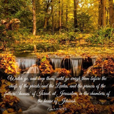 Picture 03 - Ezra 8:29 ASV - Watch ye, and keep them, until ye weigh them - Bible Verse Picture