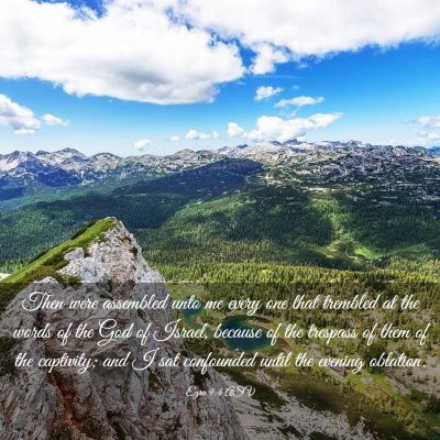 Picture 03 - Ezra 9:4 ASV - Then were assembled unto me every one that - Bible Verse Picture